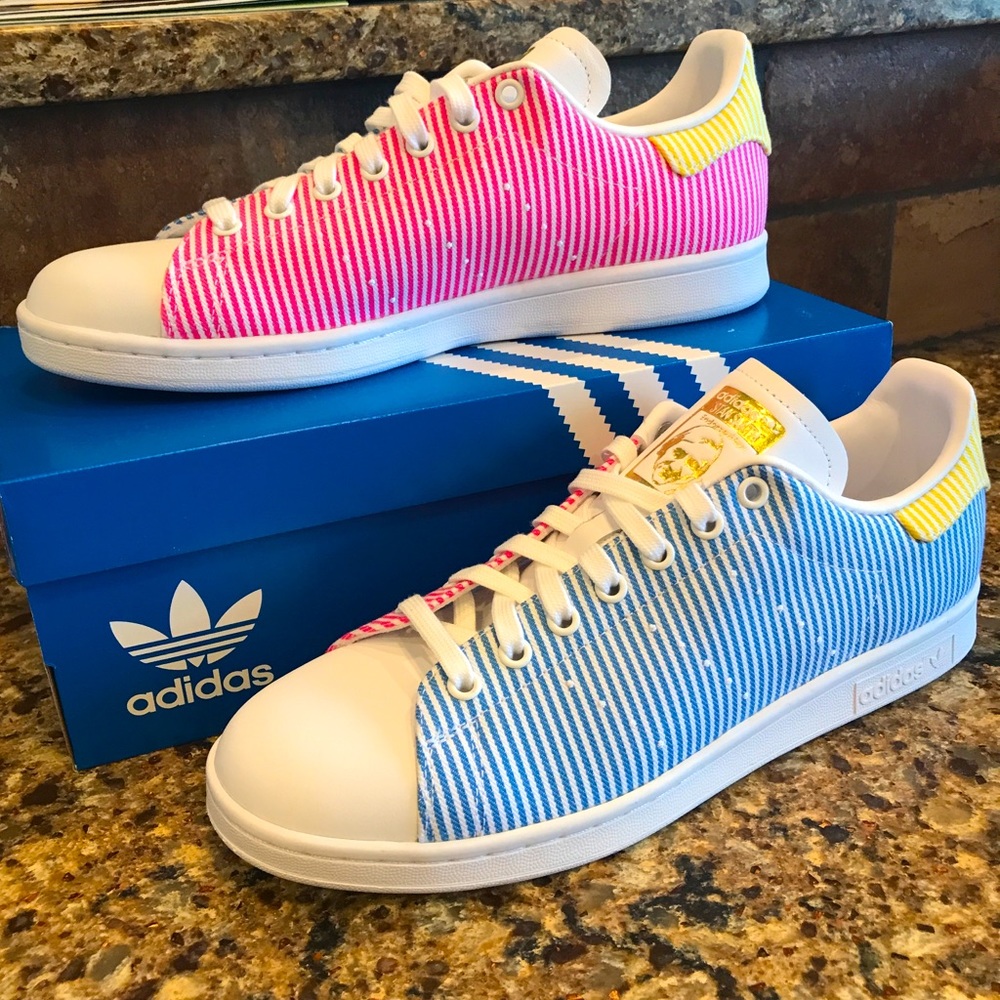 ADIDAS Stan Smith Rainbow Seersucker Stripes Sneakers